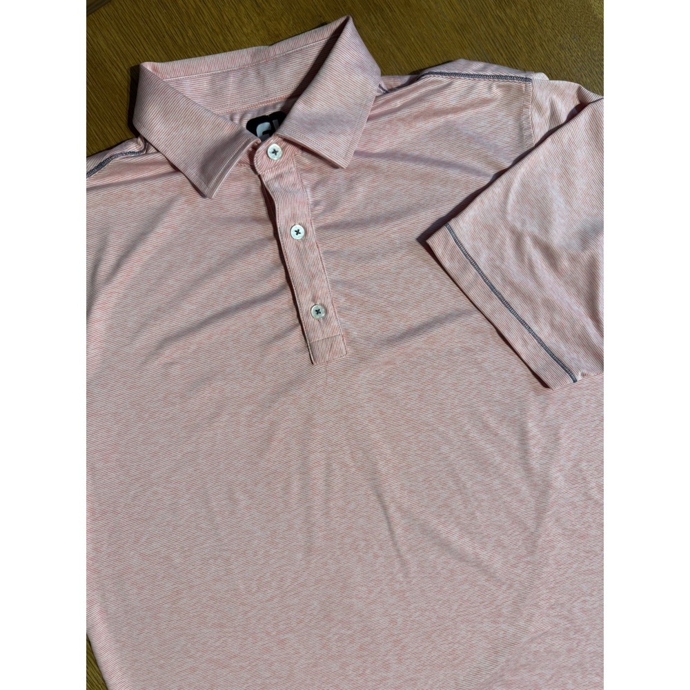 FootJoy Golf Polo Shirt Mens M Pink Heather Stretch Performance FJ EUC